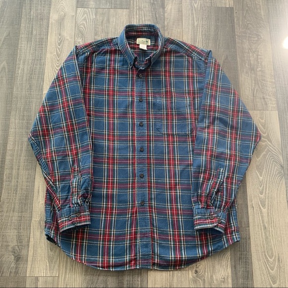 L.L. Bean Other - LL Bean Scotch Plaid Flannel Shirt Button Down 
 #228061
Royal blue Men’s Medium